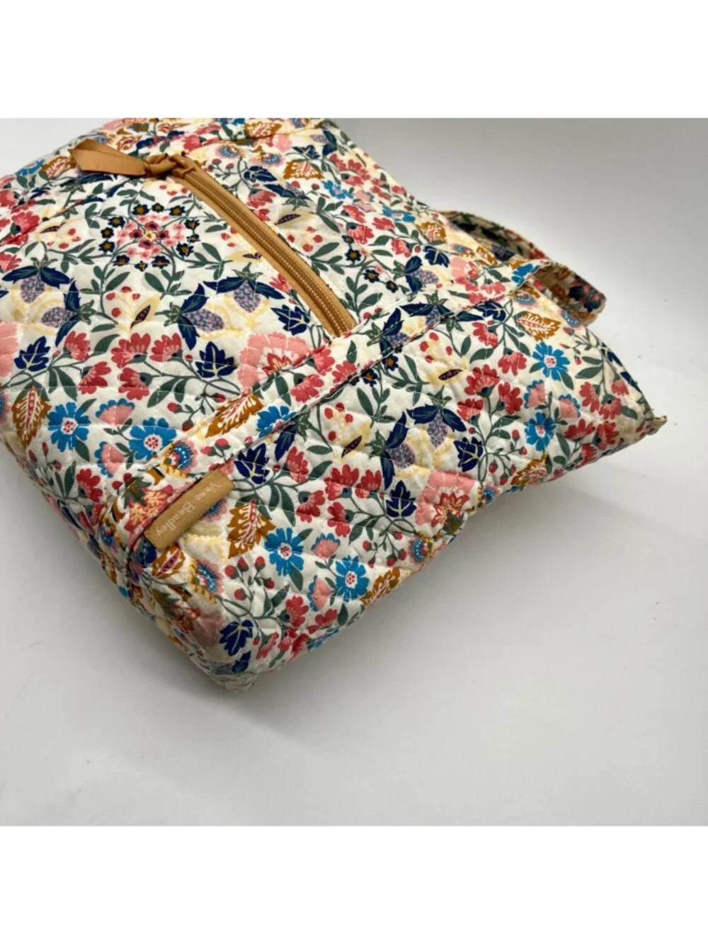 Quilted Cotton Multicolored Fabric Tote Bag